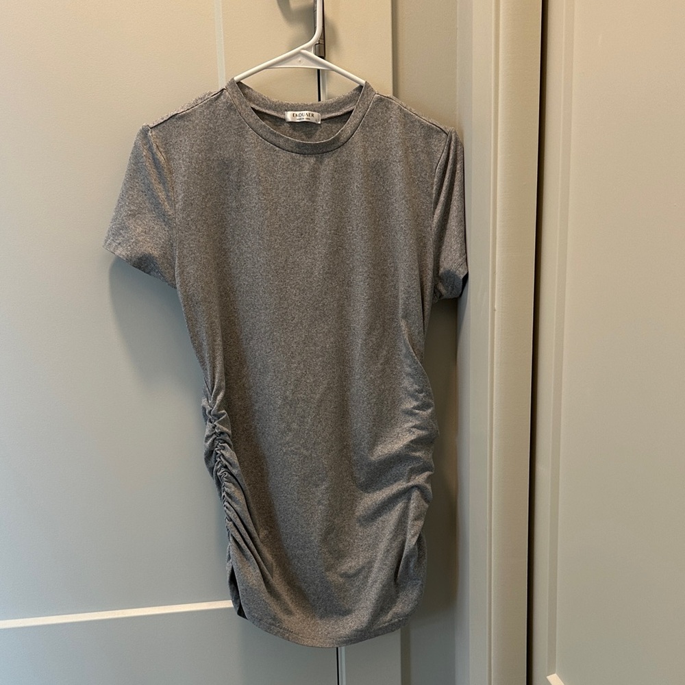 Gray Short Sleeve Women's Top